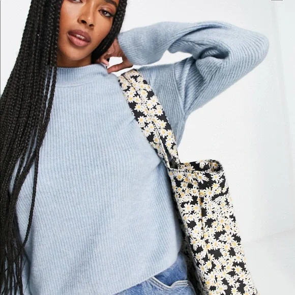 Vero Moda high neck sweater in light blue - Picture 1 of 5